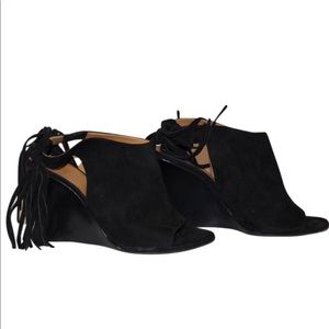 Chloe open toe heel wedge slingback